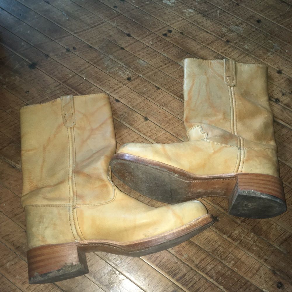 Double H tall light tan mens 10.5 cowboy boots